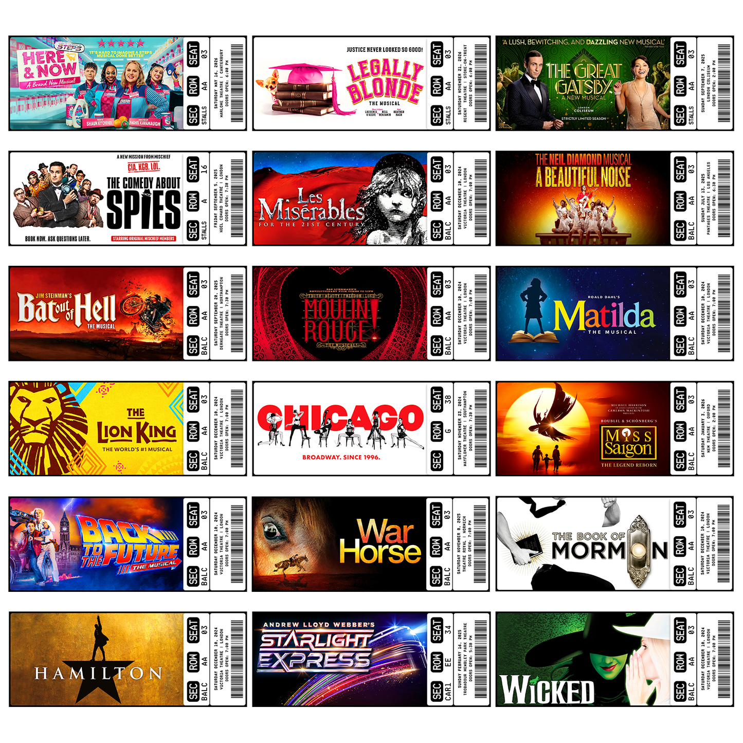 Custom Personalised Event Ticket - Souvenir / Gift Reveal (Classic Style)