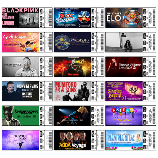 Custom Personalised Event Ticket - Souvenir / Gift Reveal (Classic Style)