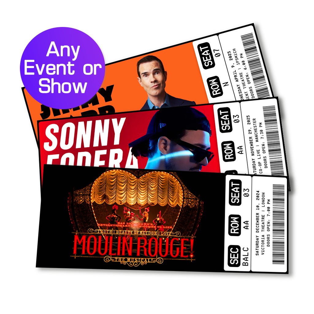 Custom Personalised Event Ticket - Souvenir / Gift Reveal (Classic Style)