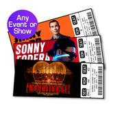 Custom Personalised Event Ticket - Souvenir / Gift Reveal (Classic Style)